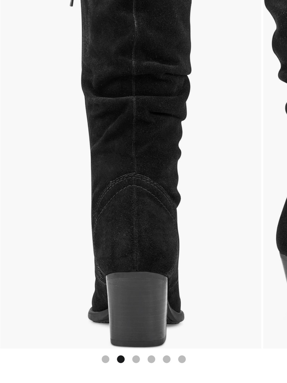 Earth Black Suede Mid-Calf Block Heel Boots - Picture 2 of 6